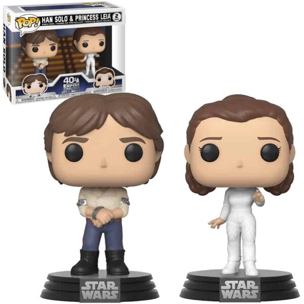 Funko Pop Star Wars - Empire Strikes Back 40 Years - Han Solo And Princess Leia (2 Pack)