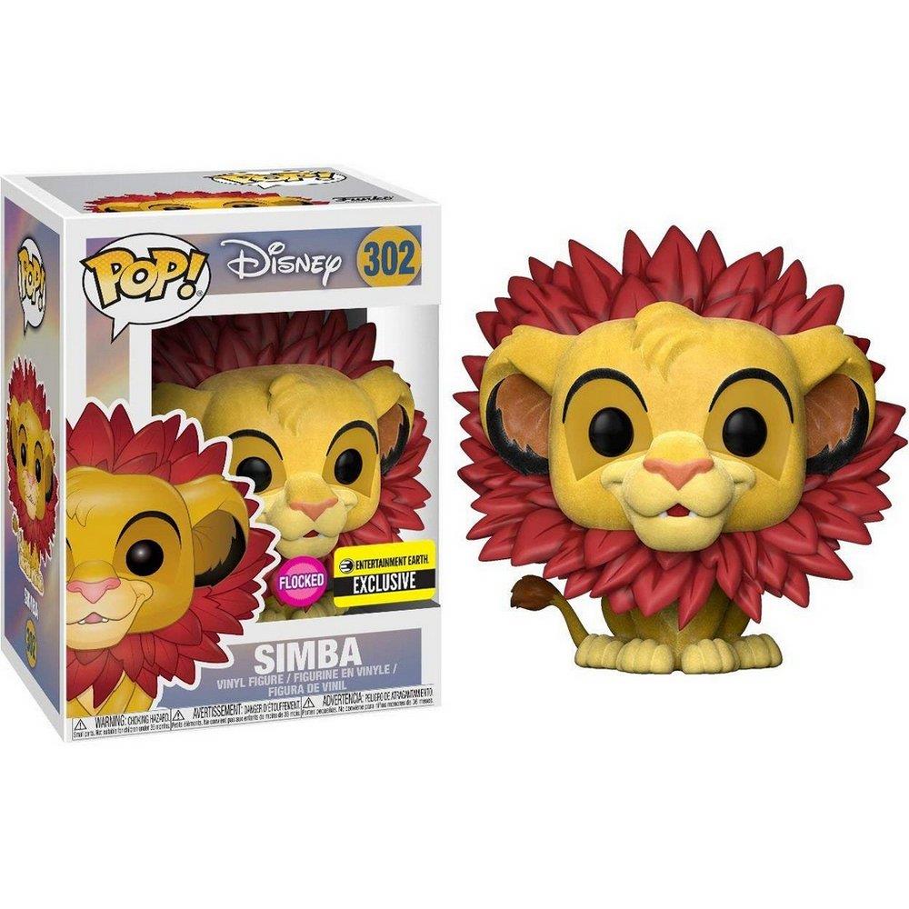 Funko Pop Disney - The Lion King Simba 302 (Flocked) (Entertainment Earth Exclusive) (Vaulted)