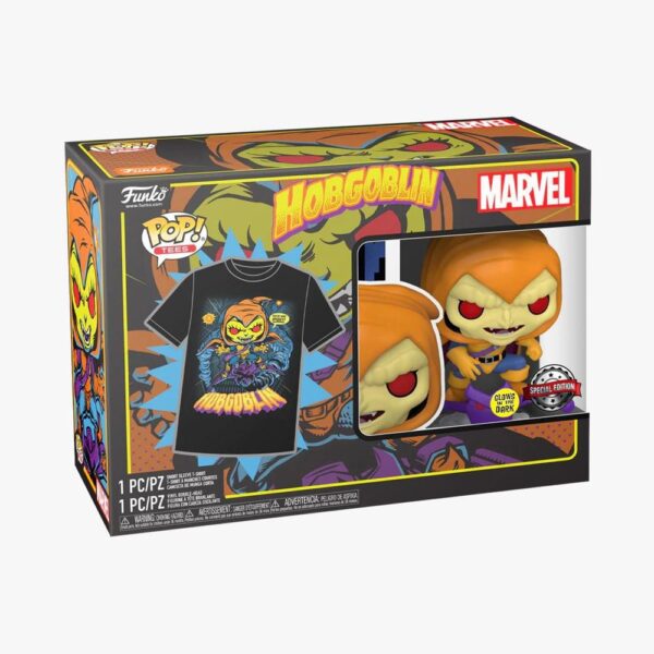 Funko Pop Tees Hobgoblin (Camiseta + Funko) (Marvel) (Box) (Glows) (Special Edition) (T-Shirt Small)