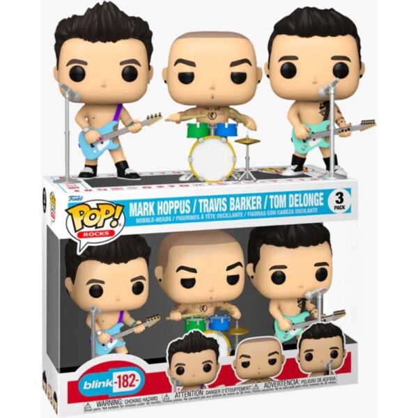 Funko Pop Mark Hoppus / Travis Barker / Tom Delonge (3 Pack) (Rocks) (Blink-182)