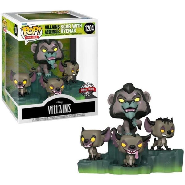 Funko Pop Scar With Hyenas 1204 (Disney) (Villains Assemble) (Deluxe Edition) (Special Edition)