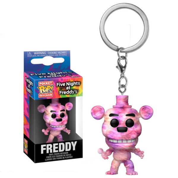 Funko Pop Chaveiro Tie-Dye Freddy (Five Nights At Freddy’S) (Pocket Pop) (Fnaf)
