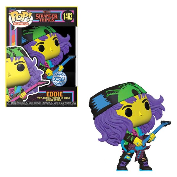 Funko Pop Eddie 1462 (Stranger Things) (Television) (Special Edition) (Black Light)